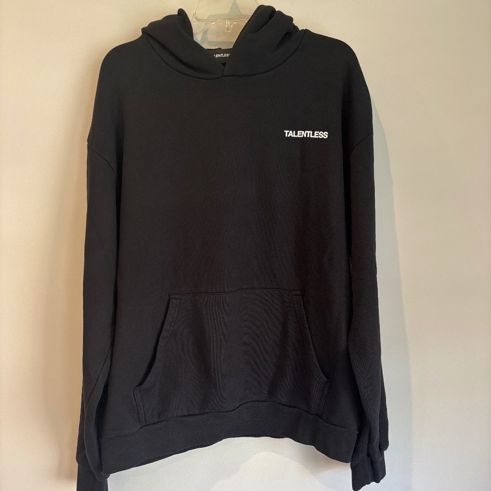 Talentless Mens Oversized Heavyweight Hoodie Large